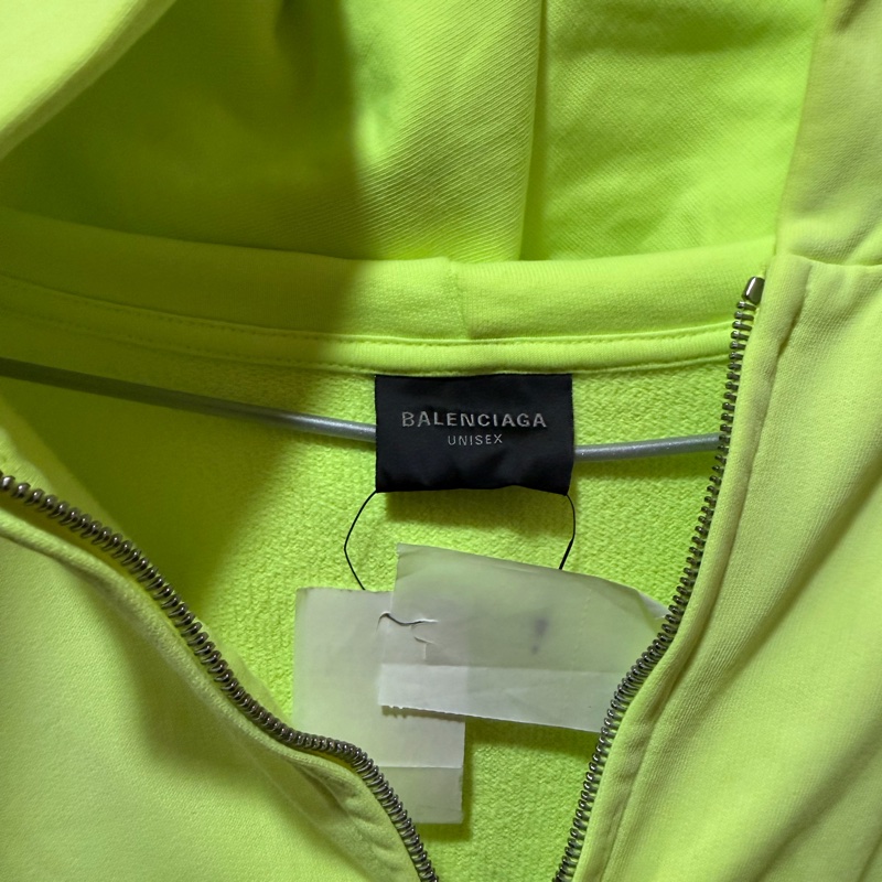 BALENCIAGA 稀少螢光款前後幻影LOGO外套-10