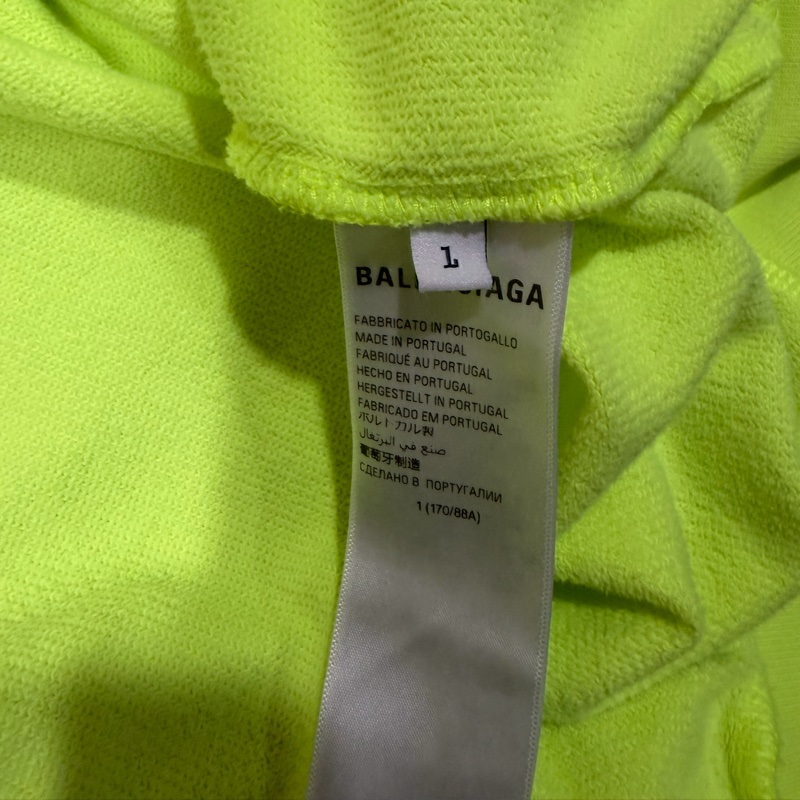 BALENCIAGA 稀少螢光款前後幻影LOGO外套-11