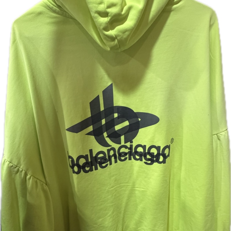 BALENCIAGA 稀少螢光款前後幻影LOGO外套-1