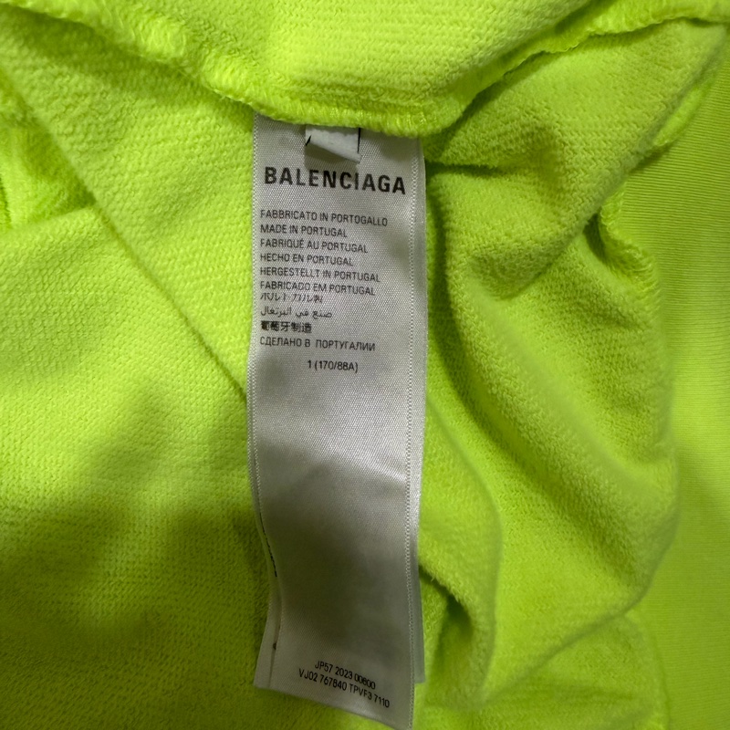 BALENCIAGA 稀少螢光款前後幻影LOGO外套-3
