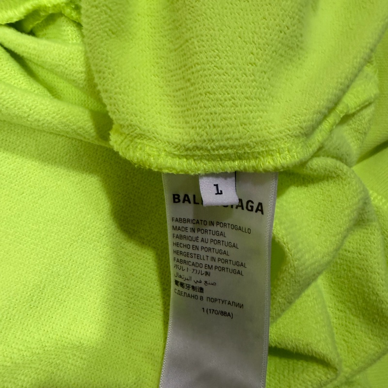 BALENCIAGA 稀少螢光款前後幻影LOGO外套-4