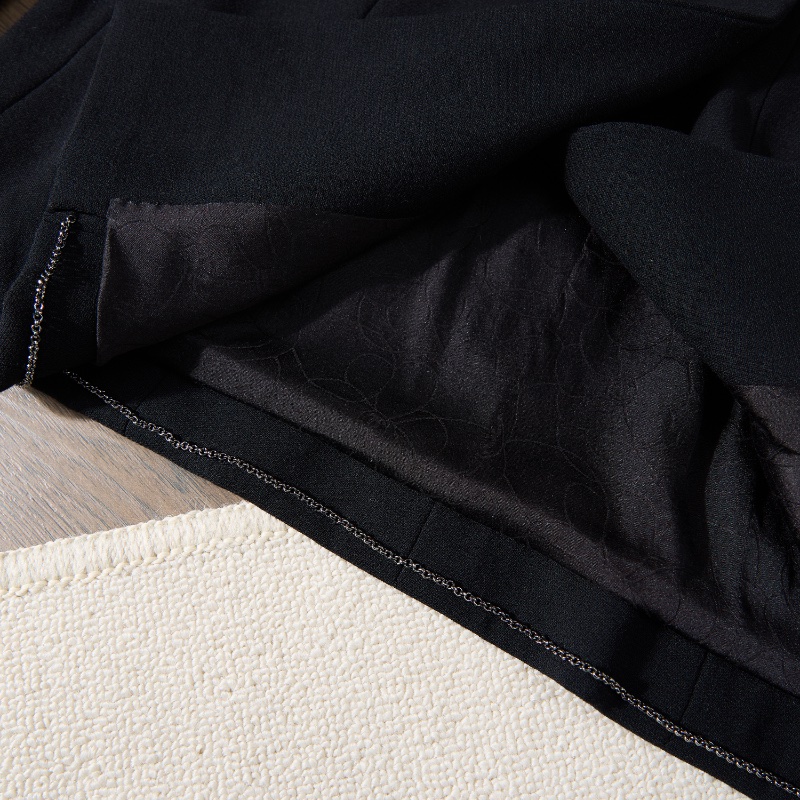 ❤️CHANEL 拼接款修身長款外套 經典CC紐扣-8