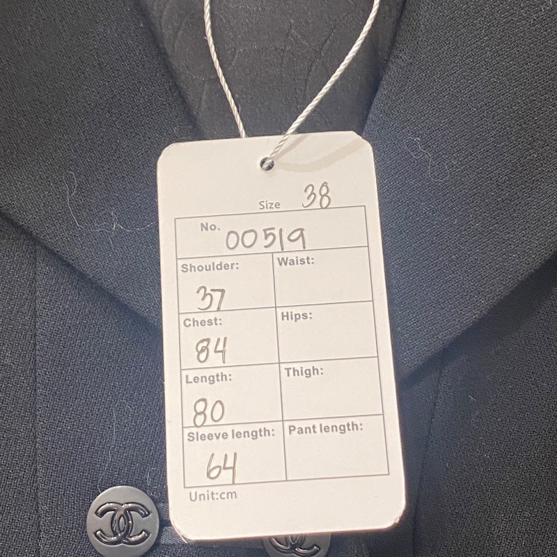 ❤️CHANEL 拼接款修身長款外套 經典CC紐扣-9