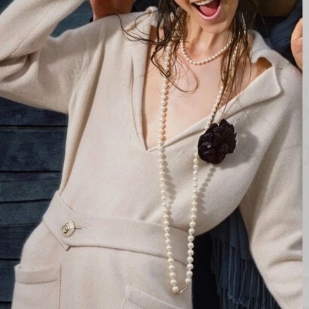 ❤️CHANEL Runway秀款設計感連身裙 精緻CC鈕扣-2