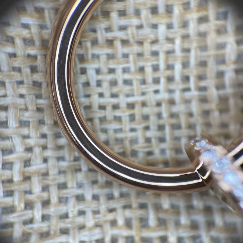 98新Cartier /卡地亞 18k玫瑰金釘子寬版頭尾鑽戒指 尺碼:56碼 附件:內外盒子-5