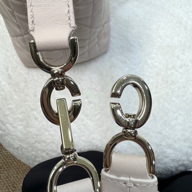 Dior 迪奧砂岩粉小牛皮 Toujours直式小型托特包 藤格紋手提斜背包 M2835OSNW-14