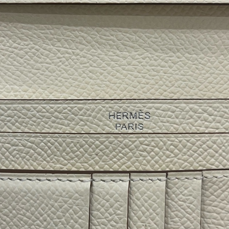 98新HERMES愛馬仕 Bearn 銀扣短款卡包錢包Mysore e皮-5