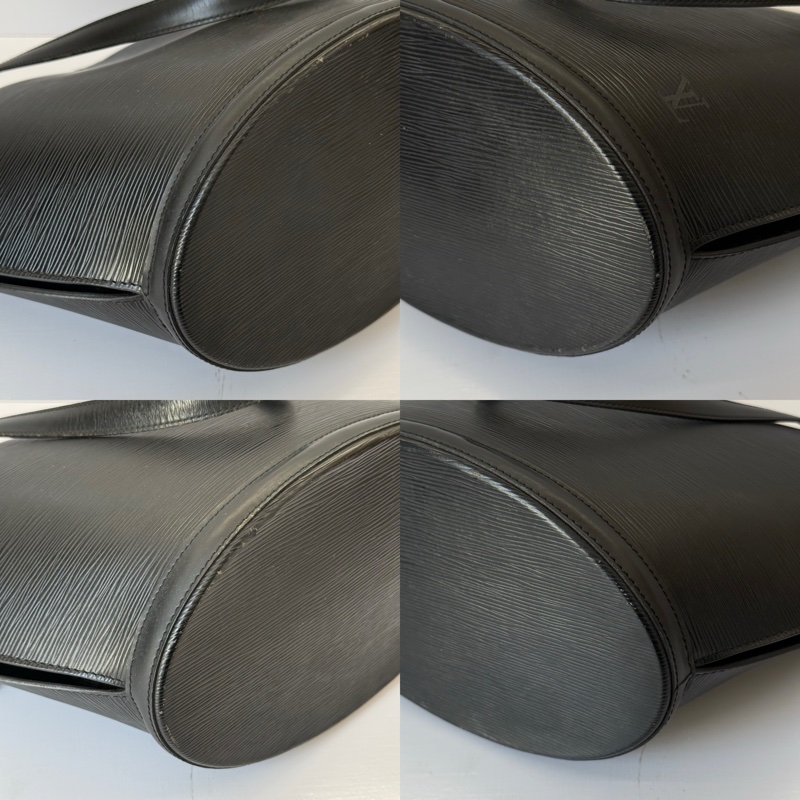 LOUIS VUITTON 路易威登 黑色EPI水波紋肩背包 SAINT JACQUES M52262-4