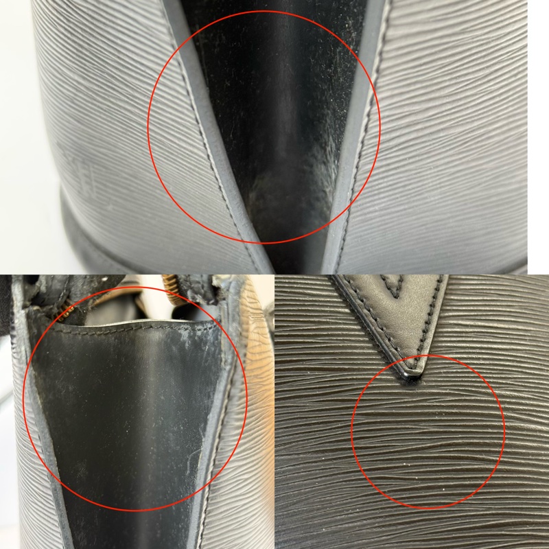 LOUIS VUITTON 路易威登 黑色EPI水波紋肩背包 SAINT JACQUES M52262-6