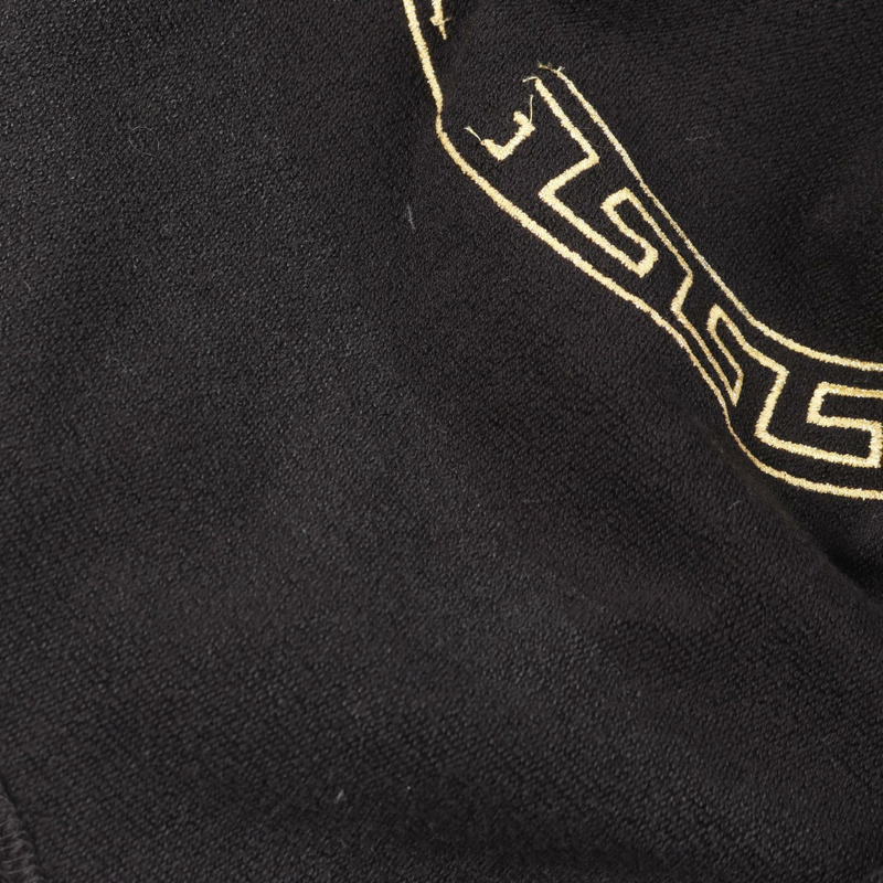 FENDI x VERSACE FENDACE 美杜莎刺繡連帽衫，純棉材質，黑色，二手男款 #M-6