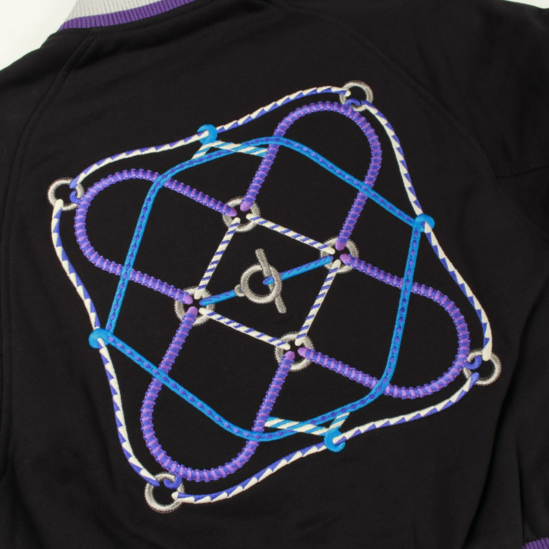 HERMESFigureARTISTIQUE 夾克棉質黑色紫色灰色二手女式-6