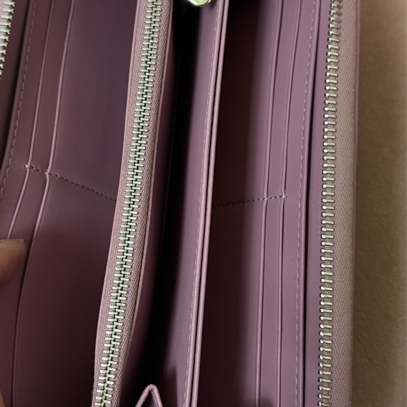 Dior Lady Dior 粉紫羊皮長夾｜拉鍊長夾-2