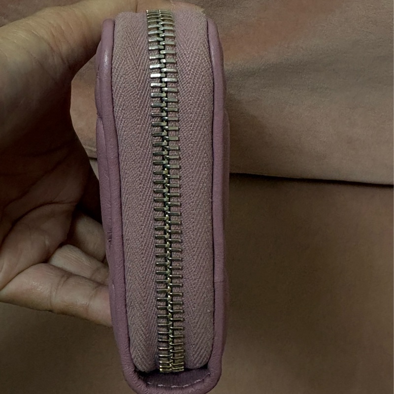 Dior Lady Dior 粉紫羊皮長夾｜拉鍊長夾-6