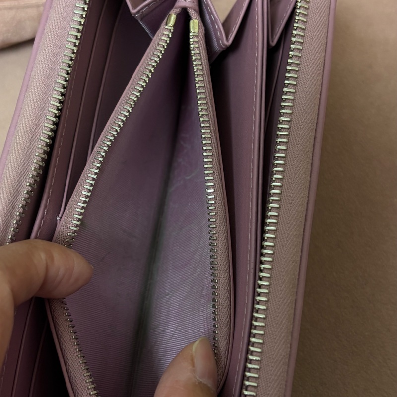 Dior Lady Dior 粉紫羊皮長夾｜拉鍊長夾-8