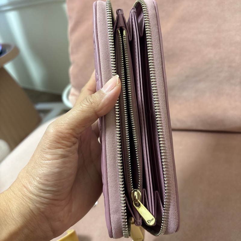 Dior Lady Dior 粉紫羊皮長夾｜拉鍊長夾-22