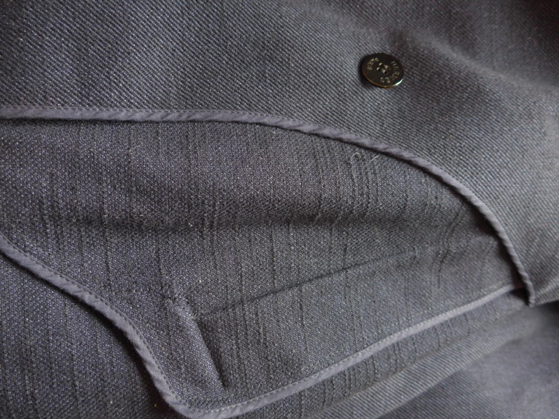 HERMES深藍色簡約厚磅棉背心外套-8