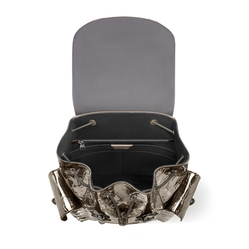 Louis Vuitton 金屬鏡面 Monogram 後背包-7
