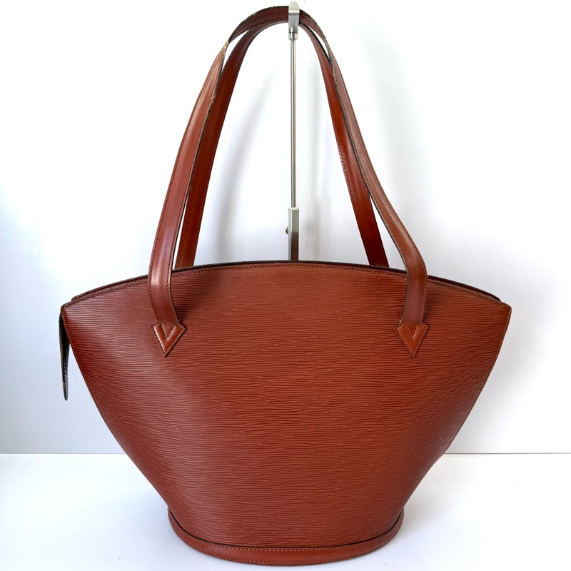 LOUIS VUITTON 路易威登 棕色EPI水波紋肩背包 SAINT JACQUES M52273-1