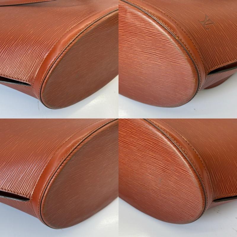 LOUIS VUITTON 路易威登 棕色EPI水波紋肩背包 SAINT JACQUES M52273-4