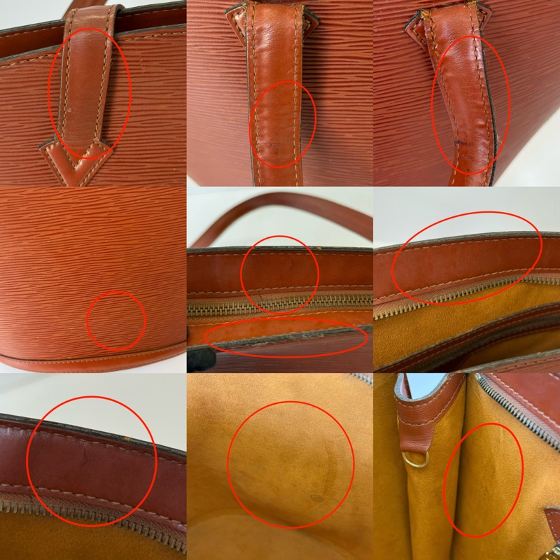 LOUIS VUITTON 路易威登 棕色EPI水波紋肩背包 SAINT JACQUES M52273-8