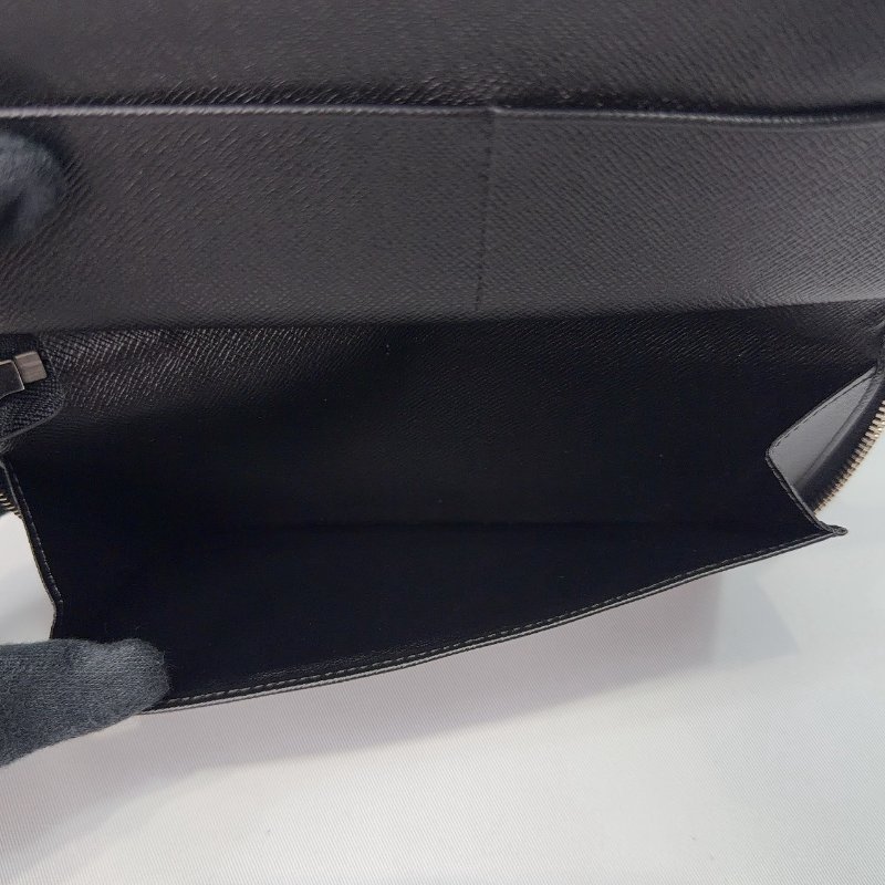 LV 黑灰棋盤格拉鏈長夾-6