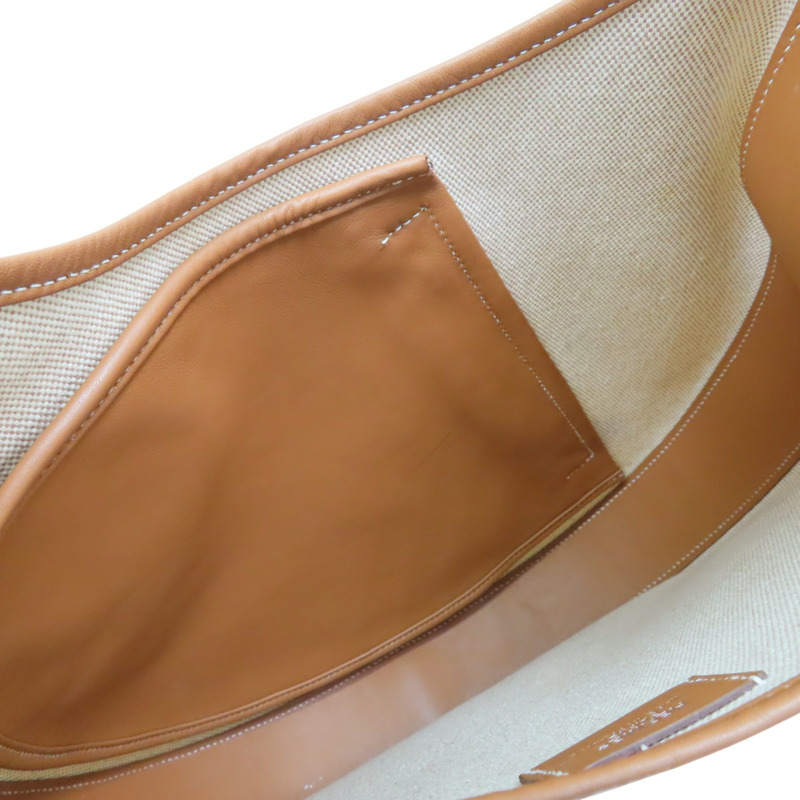 金棕色 Swift牛皮 米色 帆布 Arcon 肩背包 W刻 銀扣【HERMES 愛馬仕】 H084853CKAA-5