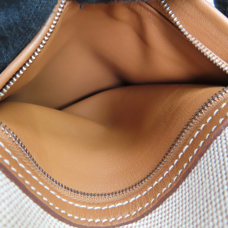 金棕色 Swift牛皮 米色 帆布 Arcon 肩背包 W刻 銀扣【HERMES 愛馬仕】 H084853CKAA-6