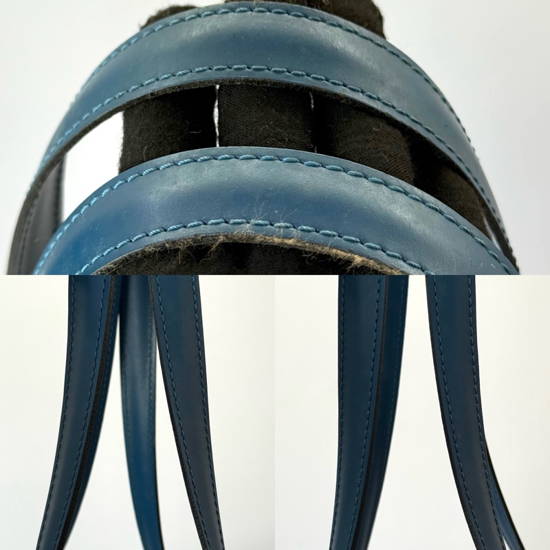 LOUIS VUITTON 路易威登 藍色EPI水波紋肩背包 LUSSAC M52285-5