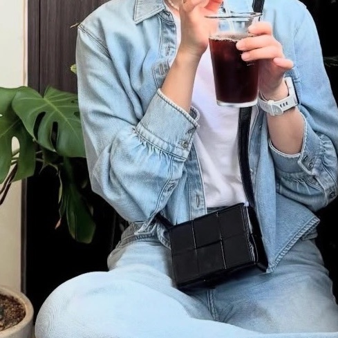 BV Mini Cassette 六格 大格編織斜背小包 黑-27