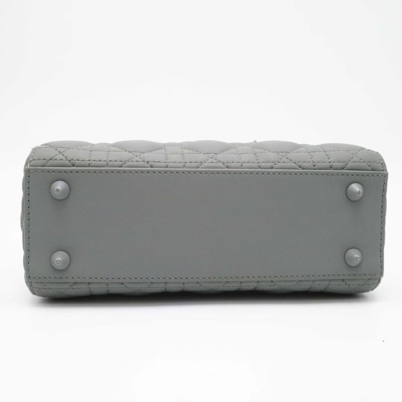 DIOR 磨砂灰 SOGREY 四格 徽章肩帶 黛妃包清冷磨砂灰20*18*8 98新配件肩帶 徽章 塵袋-4