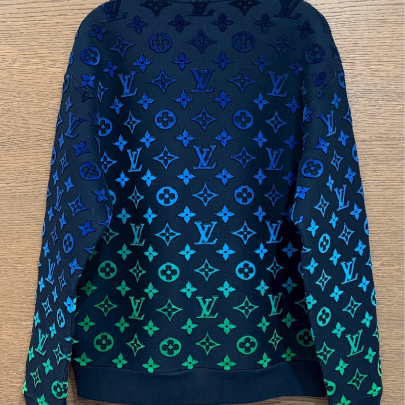 LV 藍漸層長袖衛衣-1