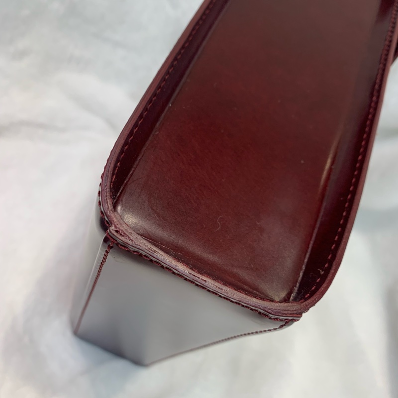 CARTIER 棗紅色大C銀扣2way xc016-4