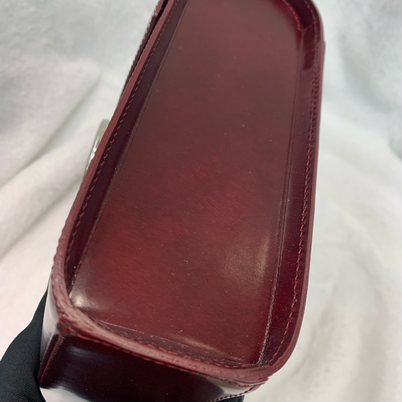 CARTIER 棗紅色大C銀扣2way xc016-5