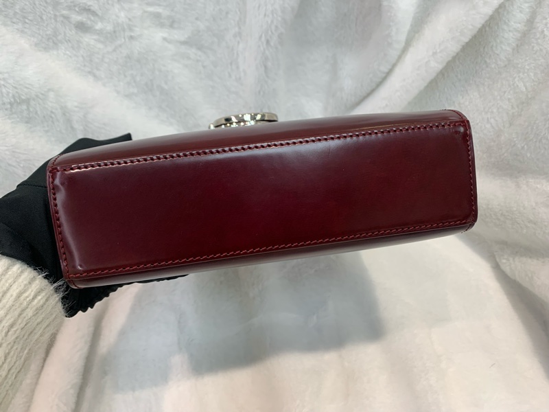 CARTIER 棗紅色大C銀扣2way xc016-6