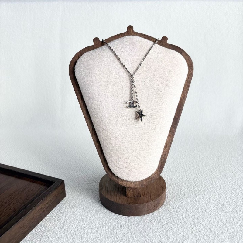 CHANEL23P綠寶石星星項鍊雙C滿鑽 鏈長50cm 墜長5cm 98新配件塵袋-6