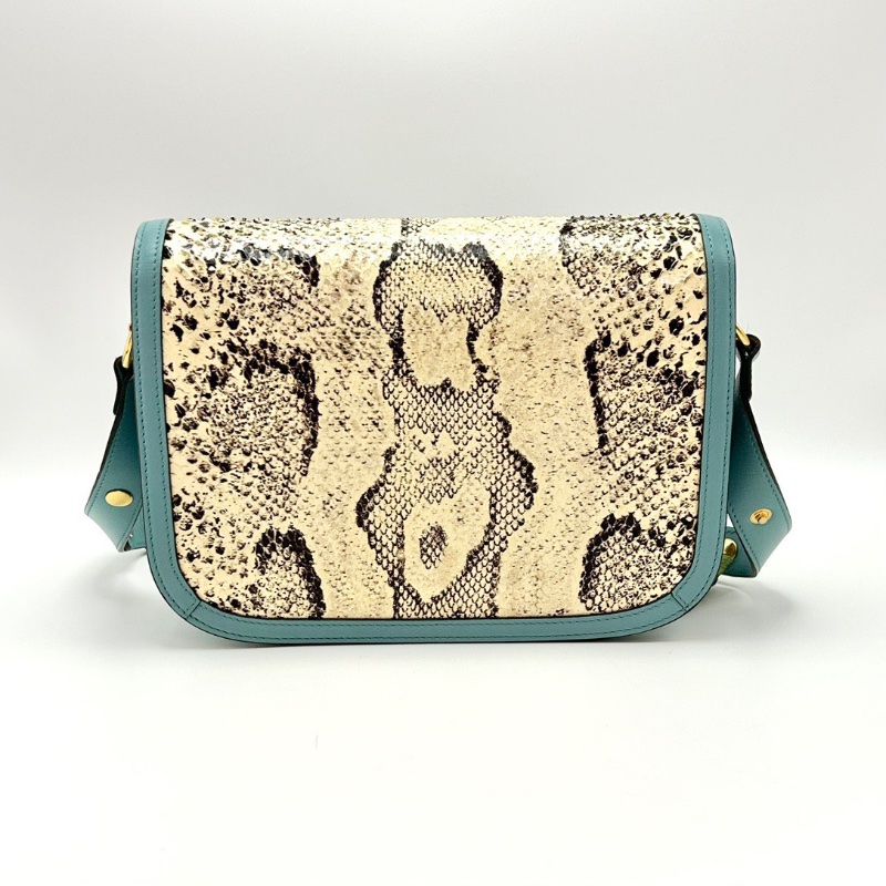 GUCCI 拼色蛇皮1955肩背斜背包25.5*18*7 99新配件塵袋-7