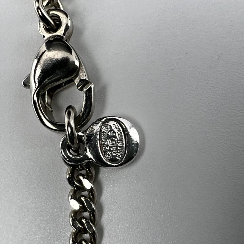 CHANEL 復古盾牌黑珠項鍊-7