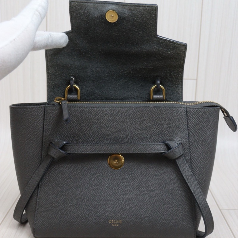 Celine belt nano 深灰色鯰魚包-10