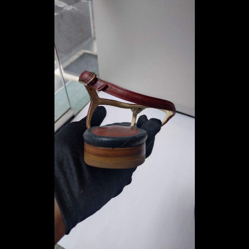 Chanel 藍底菱格紅皮邊星星平底涼鞋-4