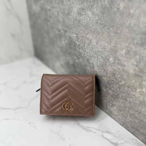 香緹國際精品 850 Gucci 馬蒙短夾#藕粉色