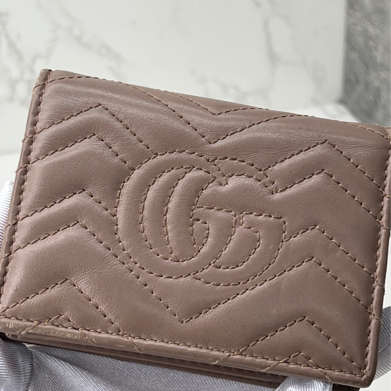 香緹國際精品 850 Gucci 馬蒙短夾#藕粉色-4