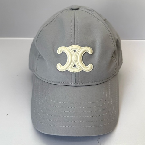 CELINE 賽琳 灰藍色TRIOMPHE LOGO棒球帽