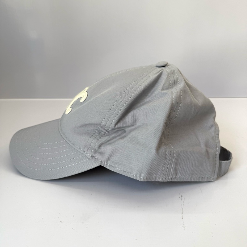 CELINE 賽琳 灰藍色TRIOMPHE LOGO棒球帽-3