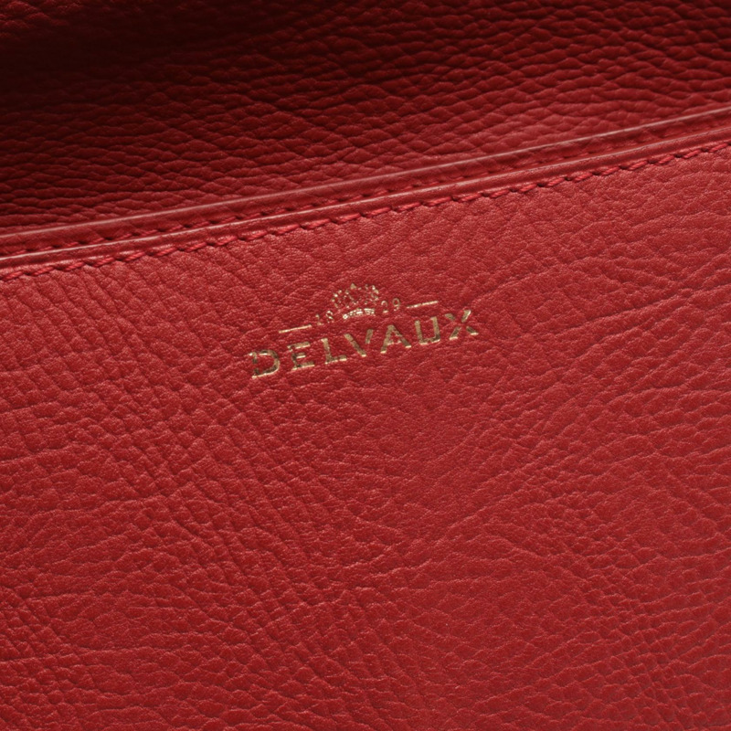 Delvaux Mutan 紅色皮革單肩斜挎包,二手女款-3
