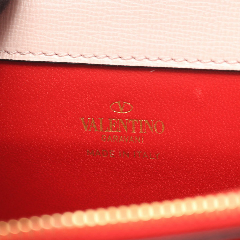 Valentino Garavani Rockstud Alcove 肩挎包,粉紅色二手皮革款-3