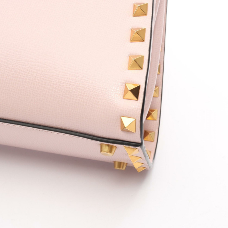 Valentino Garavani Rockstud Alcove 肩挎包,粉紅色二手皮革款-6