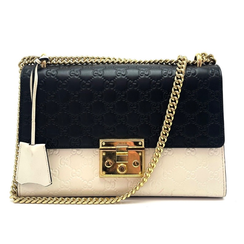 GUCCI 黑白熊貓padlock 大號月光寶盒肩背斜背包30*19.5*10 98新配件塵袋-1