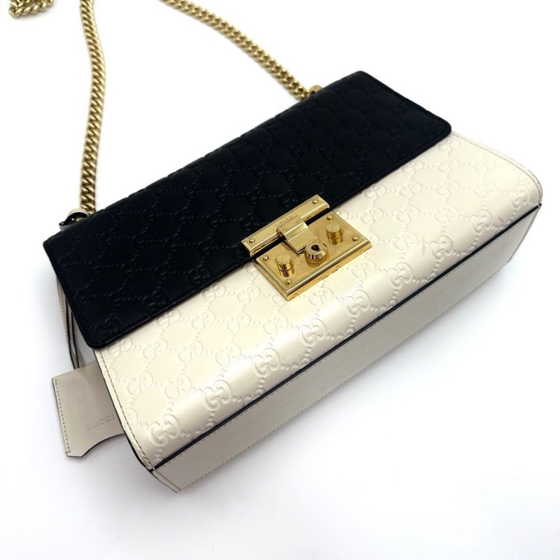 GUCCI 黑白熊貓padlock 大號月光寶盒肩背斜背包30*19.5*10 98新配件塵袋-2