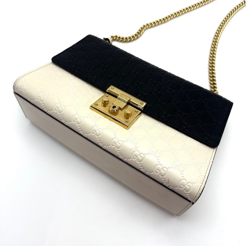 GUCCI 黑白熊貓padlock 大號月光寶盒肩背斜背包30*19.5*10 98新配件塵袋-4