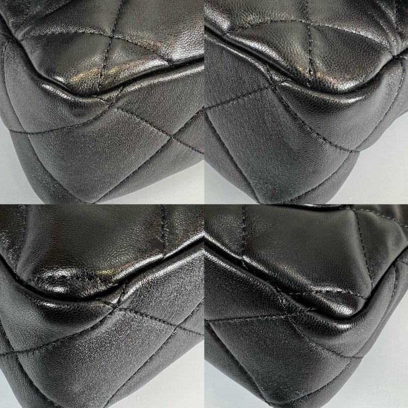 CHANEL CF20愛心法郎扣側肩包 黑羊皮 AS3986/晶片款-11